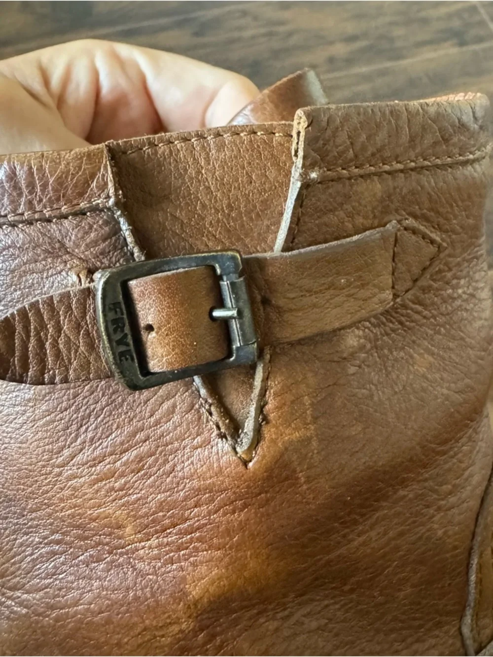 Frye Karla Engineer Short Brown Boot size 6.5 B